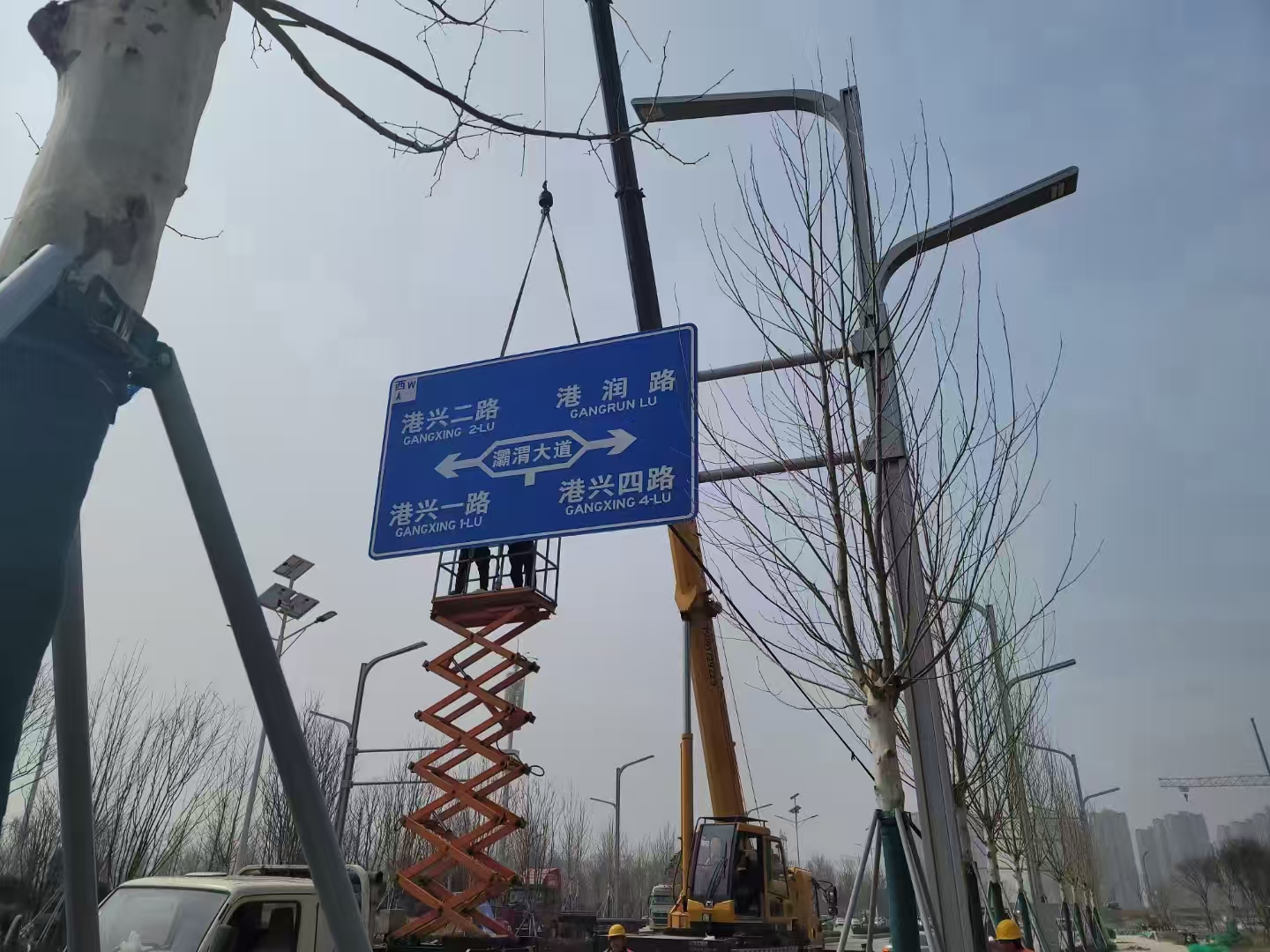 周口市交通标志杆交通标志杆 - 方案